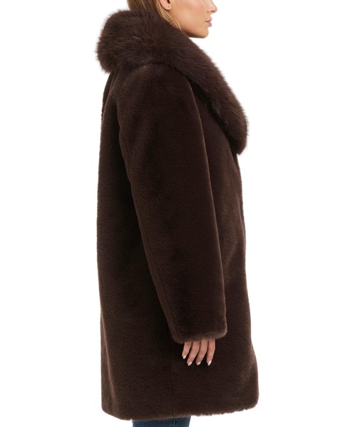 Women's Faux Fur Shawl Collar Coat