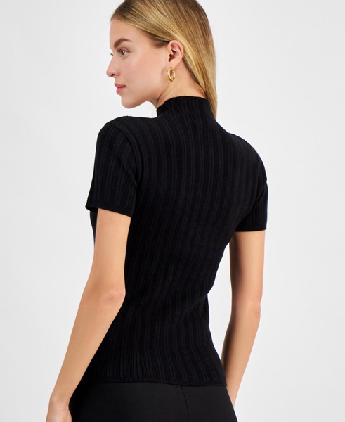 Women's Ribbed Cap-Sleeve Sweater, Exclusively at Macy's