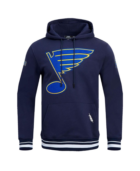 Men's Navy St. Louis Blues Retro Classic Fleece Pullover Hoodie