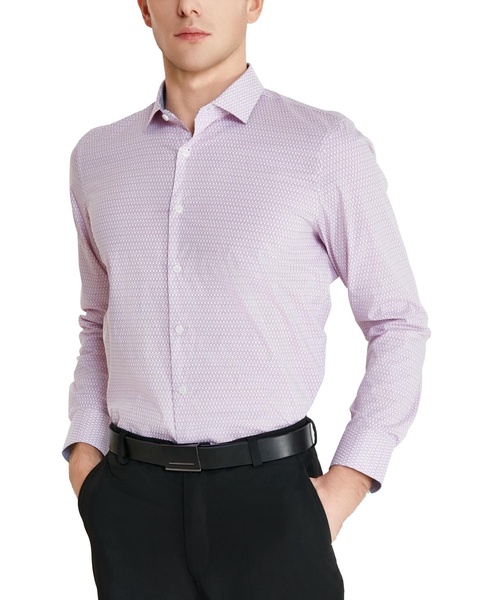 Men's Slim-Fit Geo-Link Dress Shirt