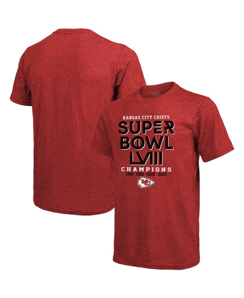 Men's Red Kansas City Chiefs Super Bowl LVIII Champions Tri-Blend T-shirt