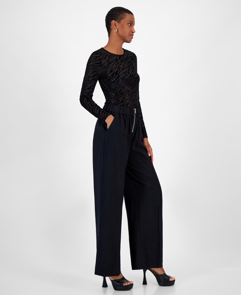 Women's High-Rise Wide-Leg Zip-Front Pants, Created for Macy’s 