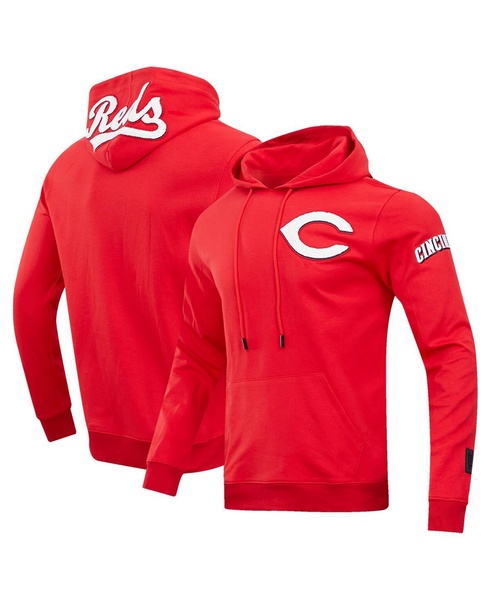 Men's Red Cincinnati Reds Team Logo Pullover Hoodie