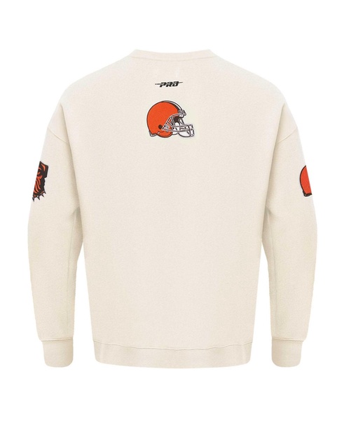 Men's Cream Cleveland Browns Turn It Up Pullover Sweatshirt