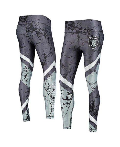 Women's Black, Silver Las Vegas Raiders Dormer Knit Sublimated Leggings