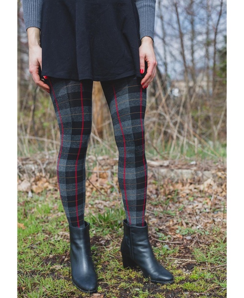 Women's Glasgow Large Tartan Plaid Sweater Tights