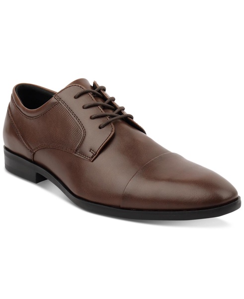 Men's Victor Faux-Leather Lace-Up Cap-Toe Dress Shoes, Created for Macy's