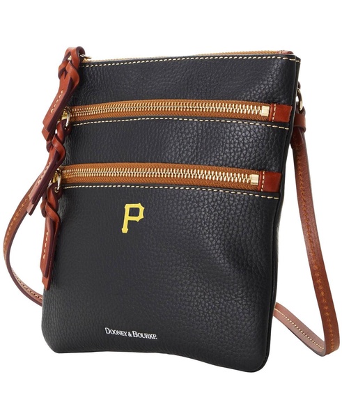 Women's Pittsburgh Pirates Pebble Triple-Zip Core Crossbody Purse