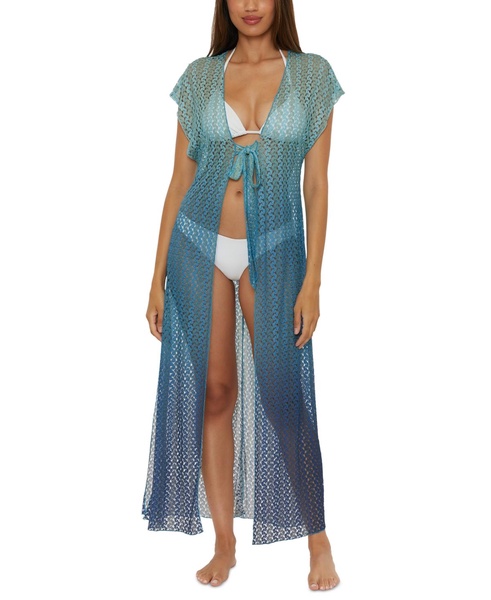 Women's Sunset Ombré Crochet Cover-Up Robe