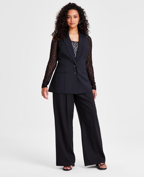 Petite Button-Front Sleeveless Blazer, Created for Macy's