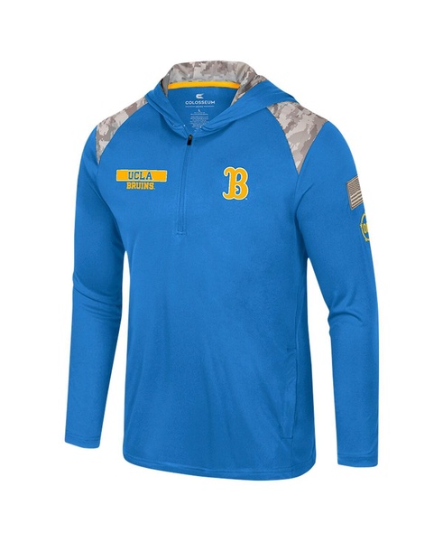 Men's Blue UCLA Bruins OHT Military Appreciation Quarter-Zip Hoodie Jacket