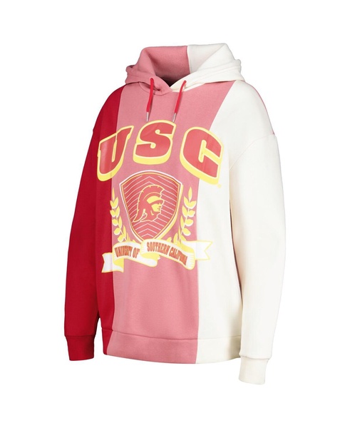 Women's Cardinal USC Trojans Hall of Fame Colorblock Pullover Hoodie