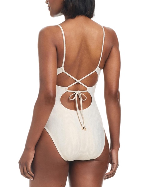 Women's V-Wire Plunge-Neck One-Piece Swimsuit, Created for Macy's