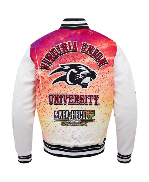 Men's Black Virginia Union University 2024 NBA All-Star Game x HBCU Classic Varsity Full-Snap Jacket