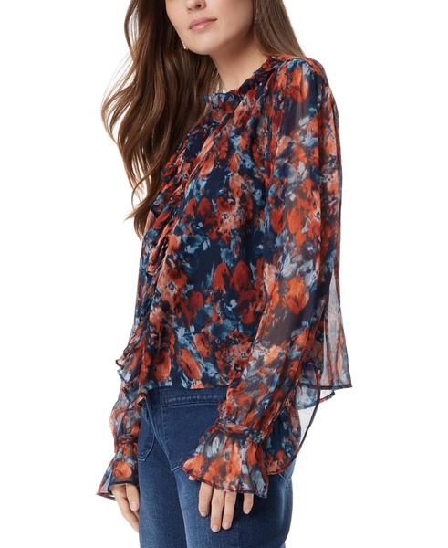 Women's Ruffle-Trim Button-Down Blouse 