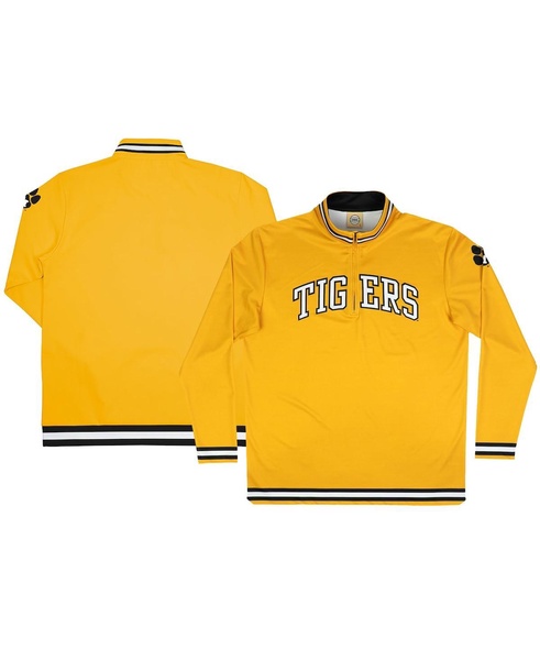 Men's Gold Missouri Tigers Throwback Basketball Quarter-Zip Pullover Top