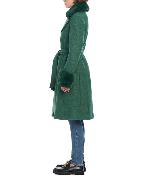 Women's Faux-Fur-Trim Belted Coat