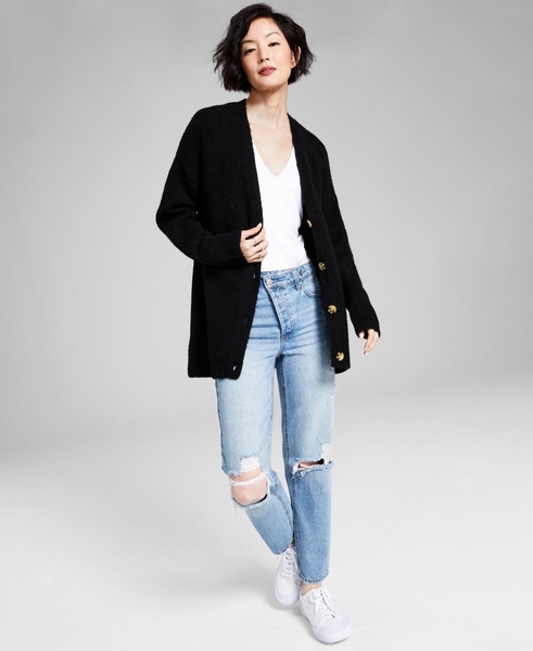 Women's Drop Shoulder Cardigan Sweater