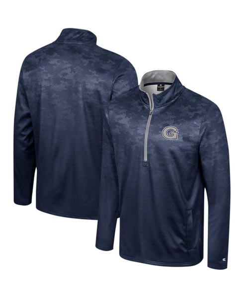 Men's Navy Georgetown Hoyas The Machine Half-Zip Jacket