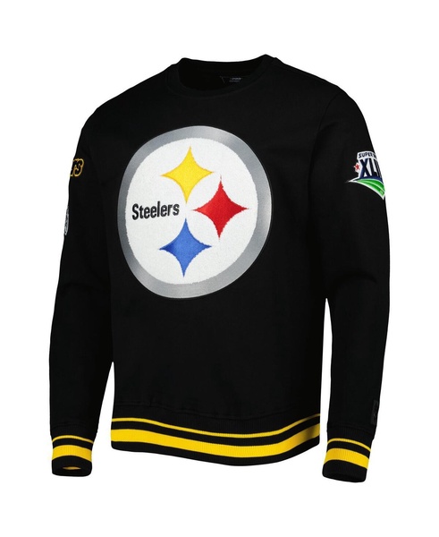 Men's Black Pittsburgh Steelers Super Bowl XLIII Mash Up Pullover Sweatshirt