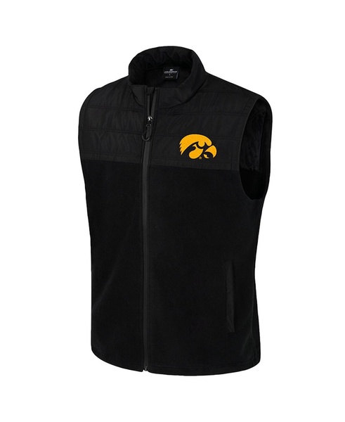 Men's Black Iowa Hawkeyes Block The Sun Full-Zip Vest