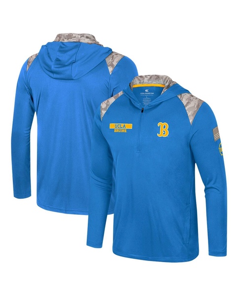 Men's Blue UCLA Bruins OHT Military Appreciation Quarter-Zip Hoodie Jacket