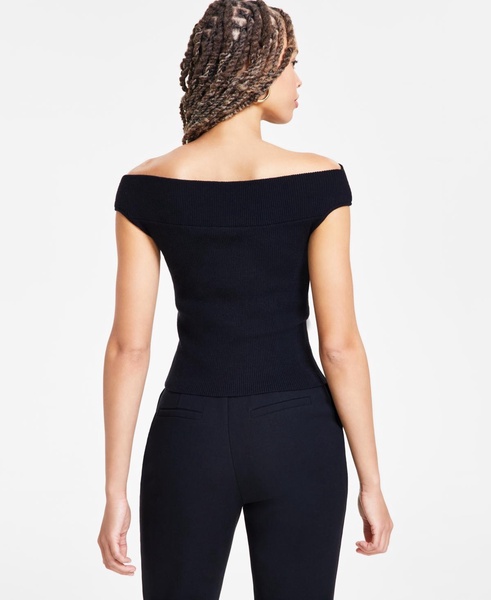 Women's Off-The-Shoulder Cutout Sweater Tank, Exclusively at Macy's