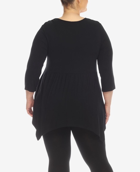 Plus Size Empire Cut V-neck Tunic Top