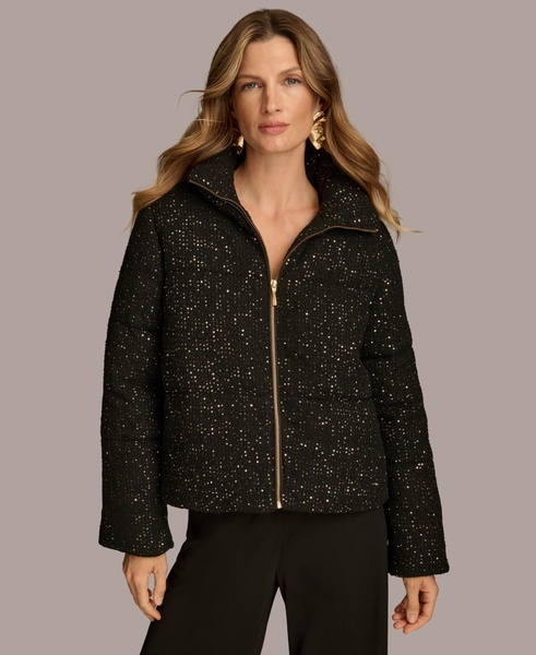 Women's Micro-Sequin Puffer Jacket