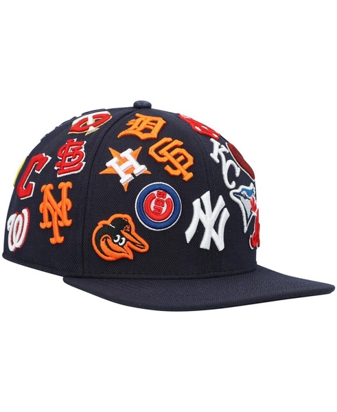 Men's Navy Mlb Pro League Wool Snapback Hat