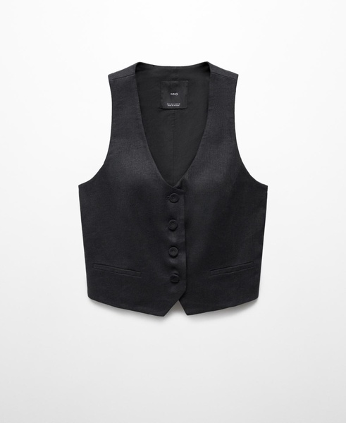 Women's Linen Suit Vest