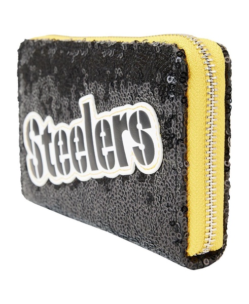 Women's Pittsburgh Steelers Sequin Zip-Around Wallet