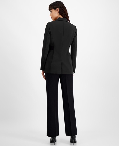 Women's Contrast Tab One-Button Blazer, Created for Macy's 