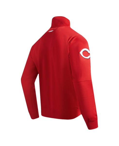 Men's Red Cincinnati Reds Fast Lane Full-Zip Track Jacket