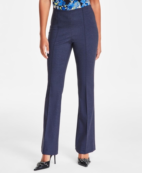 Women's High-Rise Compression-Denim Flare Pants, Exclusively at Macy's