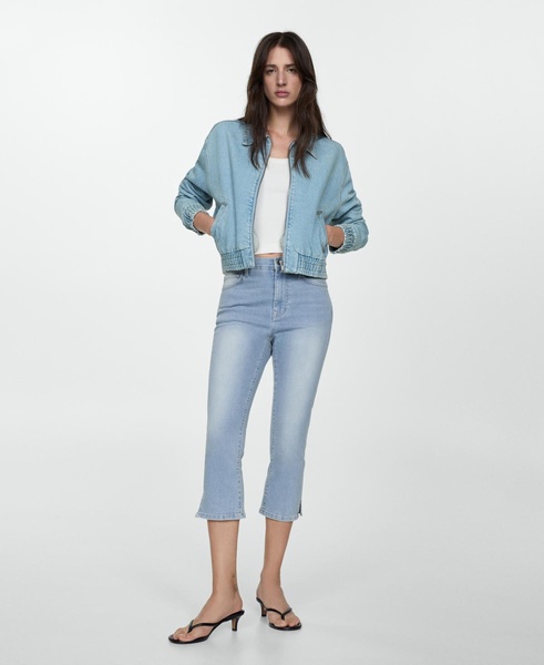 Women's Side Opening Capri Jeans