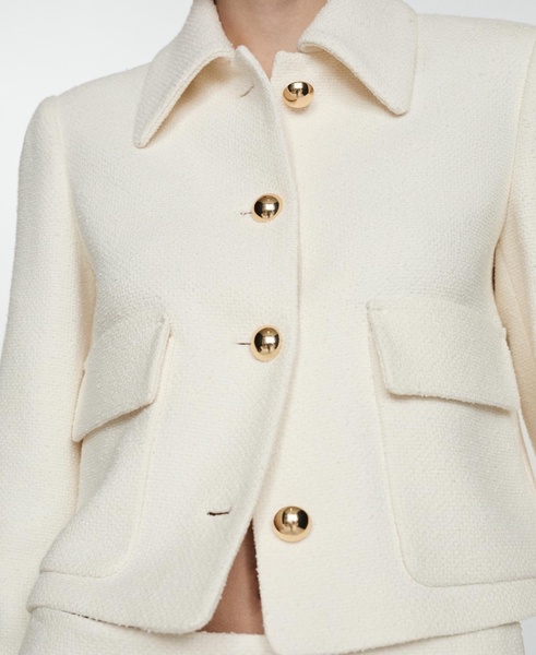 Women's Buttons Detail Tweed Jacket