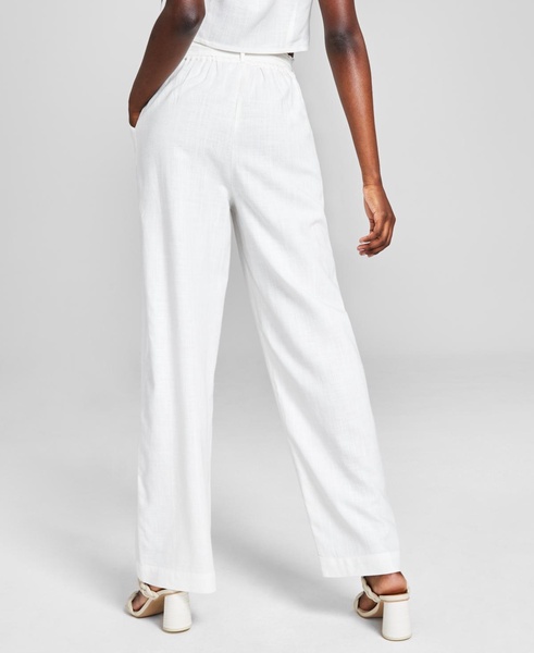 Women's Linen Blend Paperbag Pants