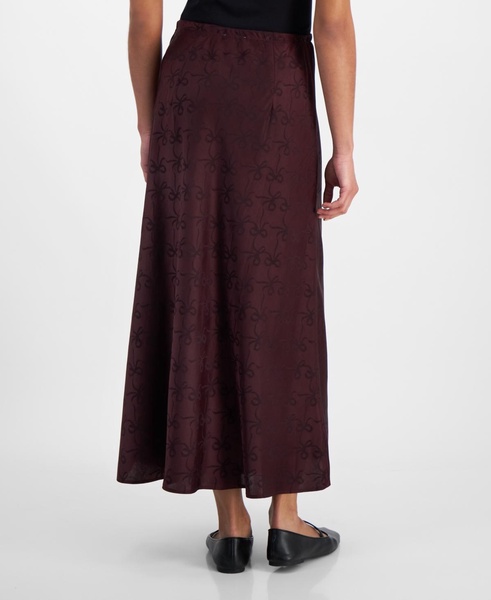 Women's Bow-Print Mid-Rise Maxi Skirt, Created for Macy's