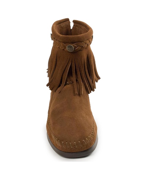 Women's Suede High Top Back Zip Boots