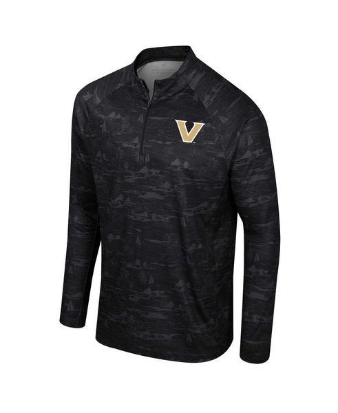 Men's Black Vanderbilt Commodores Carson Raglan Quarter-Zip Jacket