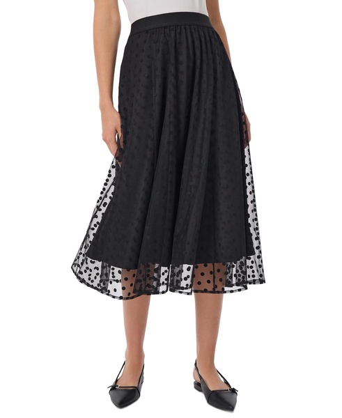 Women's Shirred-Waist Pull-On Midi Dress