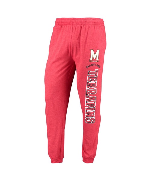 Men's Heathered Red, Heathered Charcoal Maryland Terrapins Meter Long Sleeve Hoodie T-shirt and Jogger Pants Set