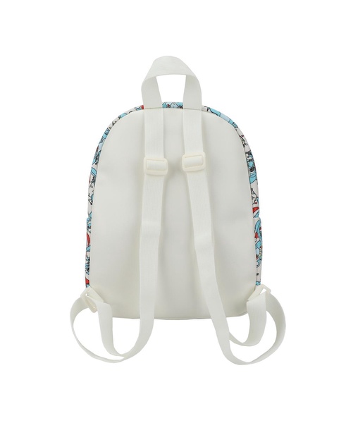 Stitch Santa Stitch All-Over Print White Faux Leather 10.6" Mini Backpack