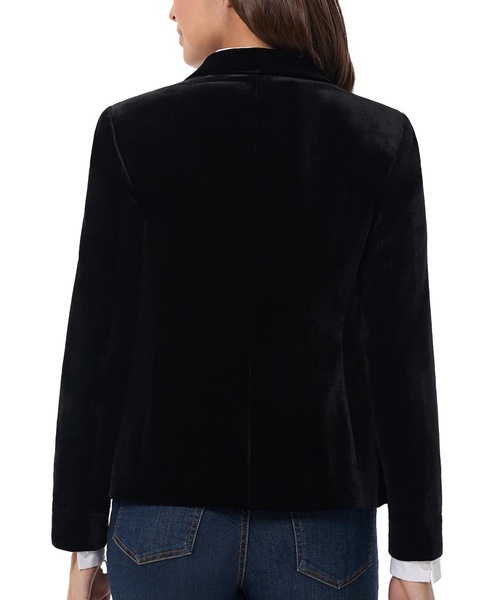 Women's Velvet Faux Double-Breasted Jacket