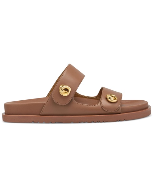 Women's Hazley Leather Double Buckle Sporty Slide Sandals