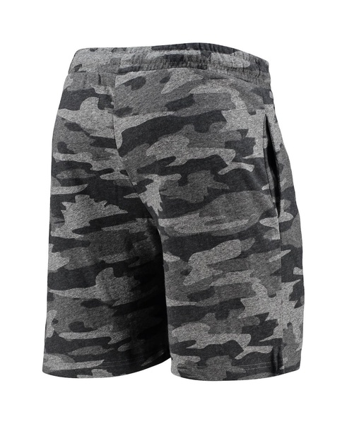 Men's Charcoal, Gray North Carolina Tar Heels Camo Backup Terry Jam Lounge Shorts