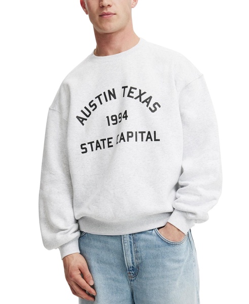 Men's Box Fit Graphic Crew Sweatshirt