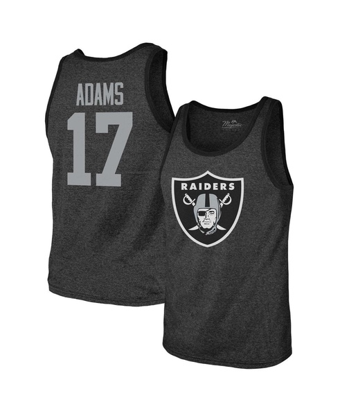 Men's Threads Davante Adams Black Las Vegas Raiders Player Name and Number Tri-Blend Tank Top