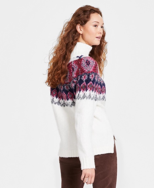 Women's Fairisle Mock-Neck Long-Sleeve Sweater 